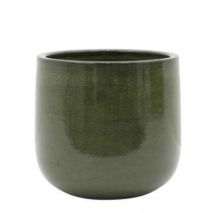 Glazed pot green